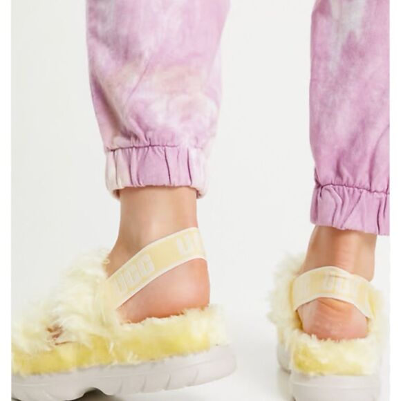 UGG Flutt Sugar sandals in YELLOW Size 7 / New No Box - Picture 4 of 9
